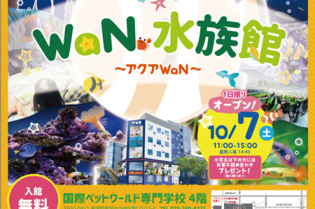 【10/7(土)】WaN水族館～アクアWaN～1日限りオープン！